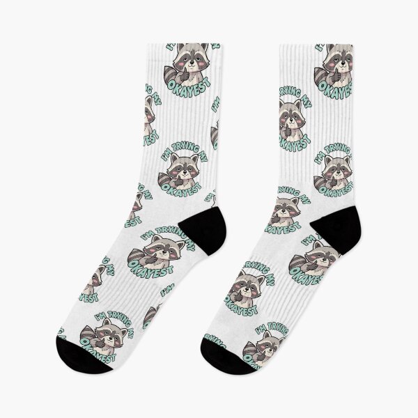 Item preview, I’m Trying My Okayest - Cute Raccoon designed and sold by artaipix.