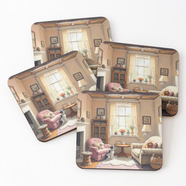 Item preview, Peaceful Afternoon with Dogs Cottagecore designed and sold by Sachie's Studio.