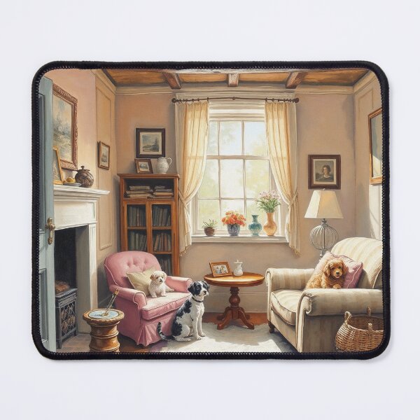 Item preview, Peaceful Afternoon with Dogs Cottagecore designed and sold by Sachie's Studio.