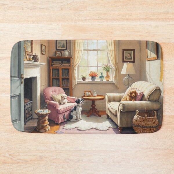 Item preview, Peaceful Afternoon with Dogs Cottagecore designed and sold by Sachie's Studio.