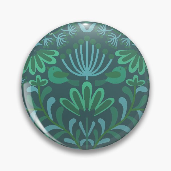 Item preview, Bird's Home- Deep Jungle Green-Deep Aquamarine designed and sold by Fabricatemyart.