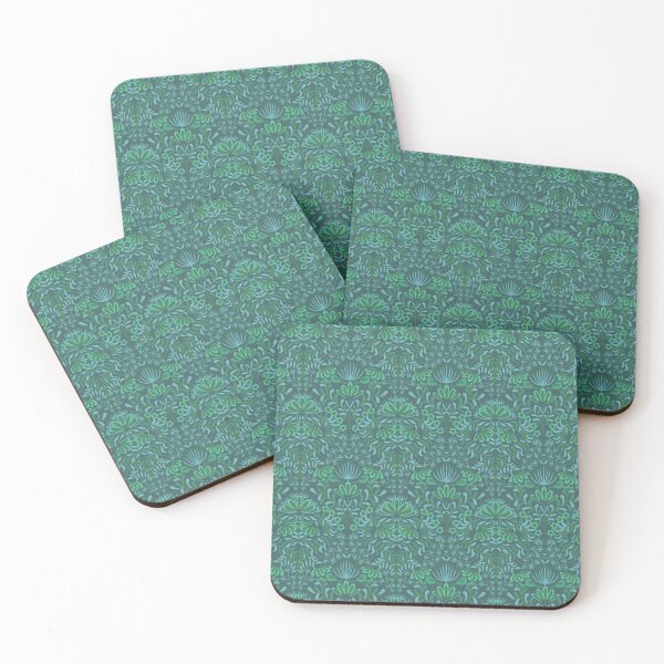Item preview, Bird's Home- Deep Jungle Green-Deep Aquamarine designed and sold by Fabricatemyart.