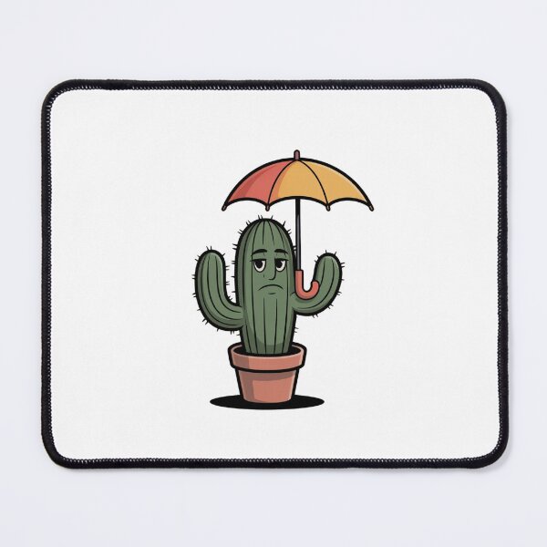 Item preview, Funny Grumpy Cactus with Umbrella Irony Sarcastic Mood designed and sold by SkyLark Studio.