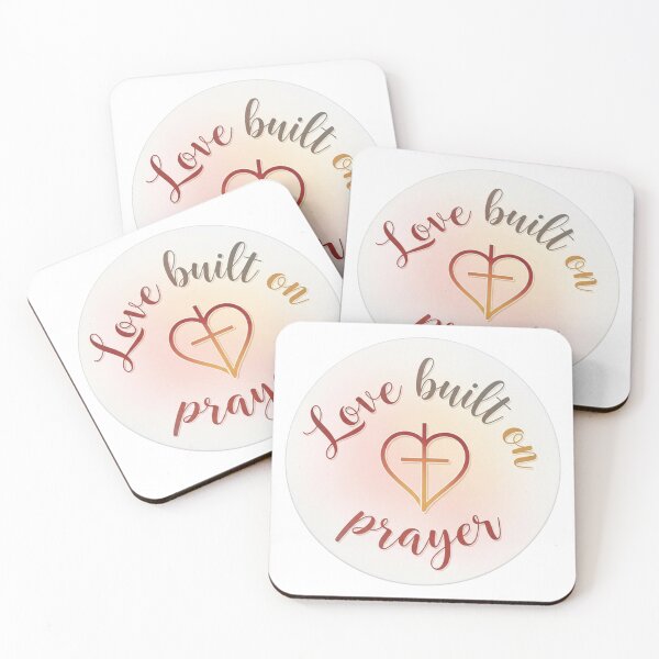 Item preview, Love Built on Prayer Christian Valentine Sticker designed and sold by Illustrated Faith.