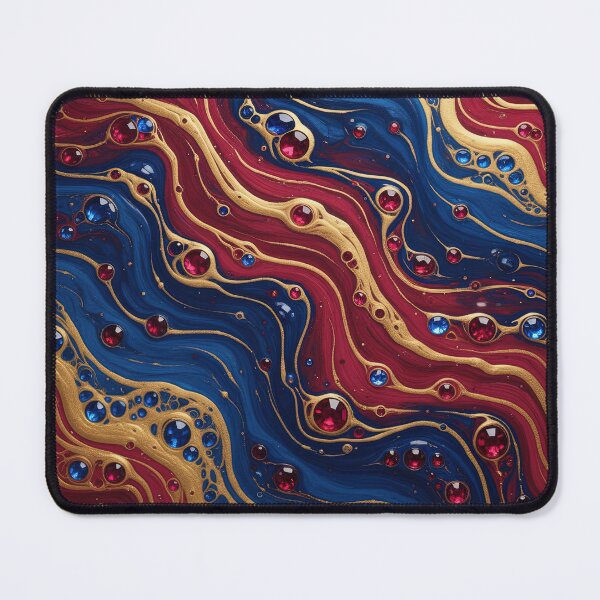 Item preview, Liquid Swirls Based on Haitian Flag colors designed and sold by BrickByDream.
