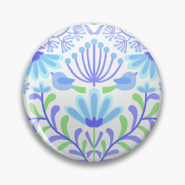 Item preview, Bird's Home- Cornflower Blue-Pistachio Green designed and sold by Fabricatemyart.