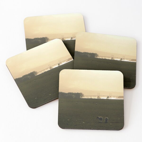 Item preview, Scottish Spring Lambs Kessock Bridge Inverness Art Print designed and sold by ArcanePrintsxo.