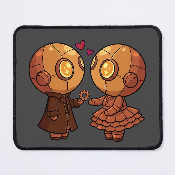 Item preview, A Gear For My Dear – Steampunk Robot Love designed and sold by The Visual Syllabus.