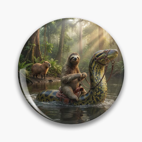 Item preview, Intrepid Sloth Rides Anaconda designed and sold by Tridentulus.