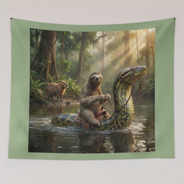 Item preview, Intrepid Sloth Rides Anaconda designed and sold by Tridentulus.