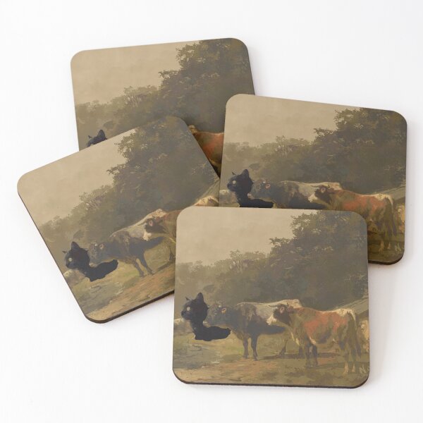 Item preview, Kuro Kitty in Art History: Cows by the Lakeshore, Volt designed and sold by NowellM.