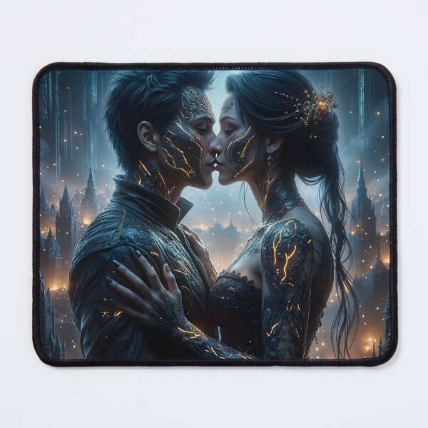 Item preview, A kiss in the light of shooting stars designed and sold by KunstGeist.