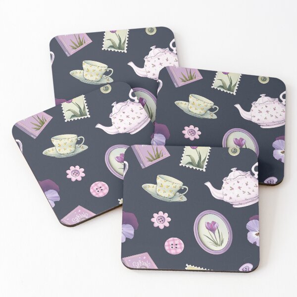 Item preview, Cottagecore Spring Pattern 1 - navy designed and sold by Ellen Wilberg.