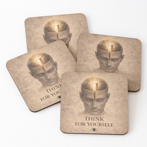 Item preview, Think For Yourself Awareness Poster designed and sold by Papier Atelier Art.