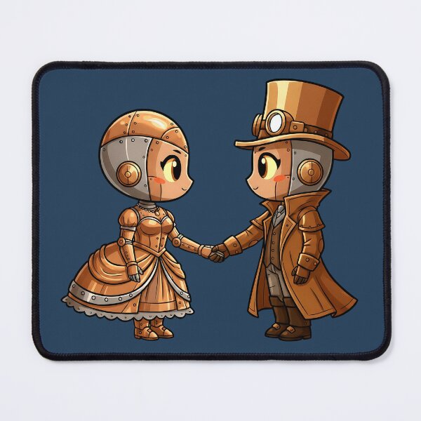 Item preview, Dapper & Delicate – Steampunk Robot Couple designed and sold by The Visual Syllabus.