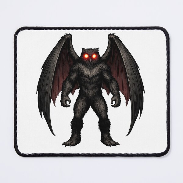 Item preview, Mothman Cryptid Illustration | Paranormal Winged Creature Art designed and sold by The Dark Files.