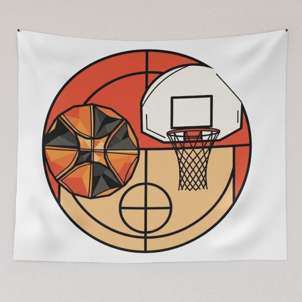 Item preview, Geometric Basketball Court T-Shirt Minimal Sports Design for Basketball Lovers designed and sold by Dzblack.