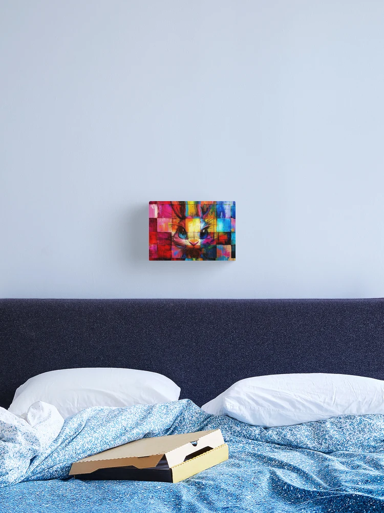 Thumbnail 2 of 3, Canvas Print, Colorbound Rabbit designed and sold by Studio-RMD.