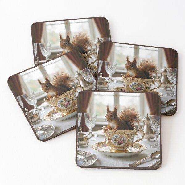 Item preview, Red Squirrel in a Tea Cup designed and sold by Tridentulus.