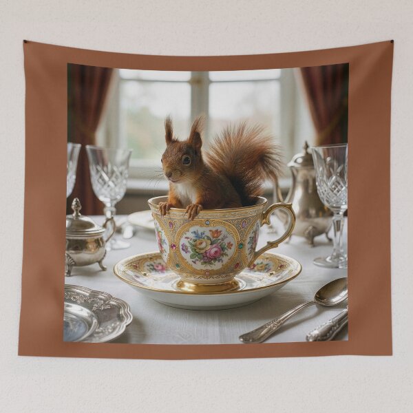 Item preview, Red Squirrel in a Tea Cup designed and sold by Tridentulus.