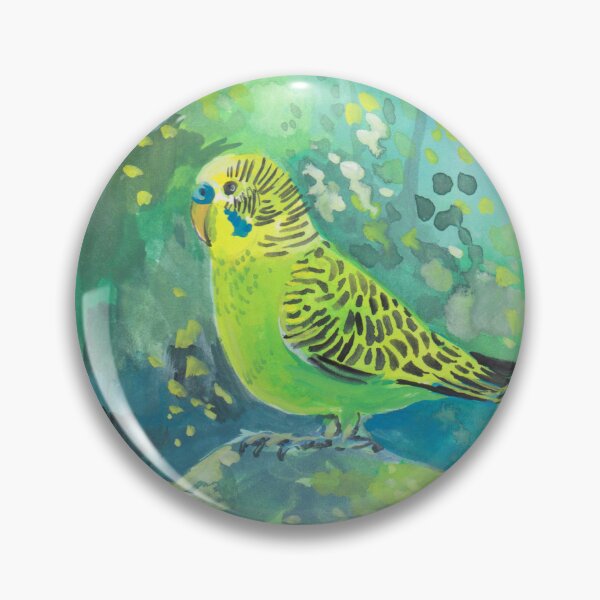 Item preview, Gute green Budgie designed and sold by Lemontreeart63.