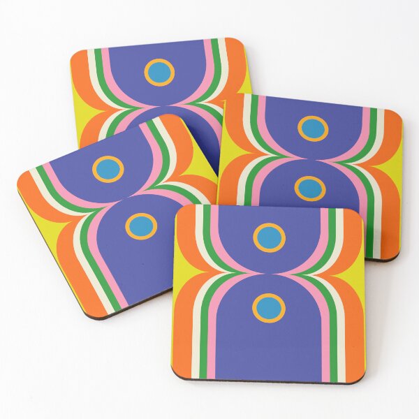Item preview, Fun Bold Colorful Mod Curves Retro Abstract designed and sold by kierkegaard.