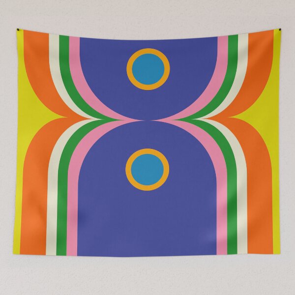 Item preview, Fun Bold Colorful Mod Curves Retro Abstract designed and sold by kierkegaard.