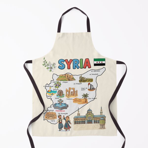 Item preview, Syria Map Art - Cultural Landmarks & Heritage Illustrated Guide designed and sold by mashmosh.