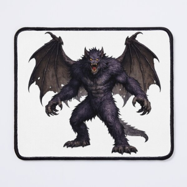 Item preview, Batsquatch Cryptid Illustration | Winged Mountain Creature designed and sold by The Dark Files.