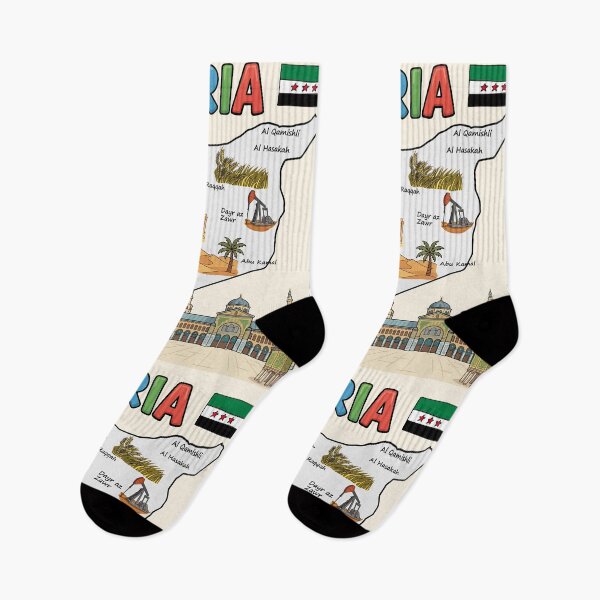Item preview, Syria Map Art - Cultural Landmarks & Heritage Illustrated Guide designed and sold by mashmosh.