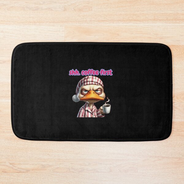 Item preview, Funny Duck Coffee First – Shit Coffee First Morning Meme designed and sold by LazyButGenius.