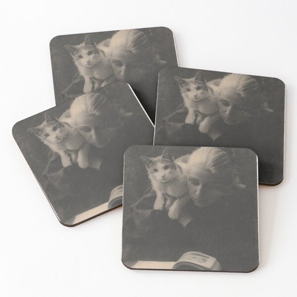 Item preview, Portrait of a Woman Reading with her Cat designed and sold by AnimaliaStar.