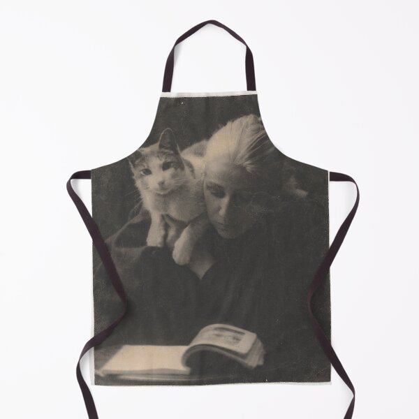 Item preview, Portrait of a Woman Reading with her Cat designed and sold by AnimaliaStar.