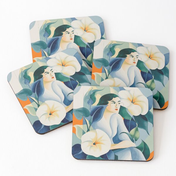 Item preview, Woman with Glasses in Flower Garden After Matisse  designed and sold by Vicky Brago-Mitchell®.
