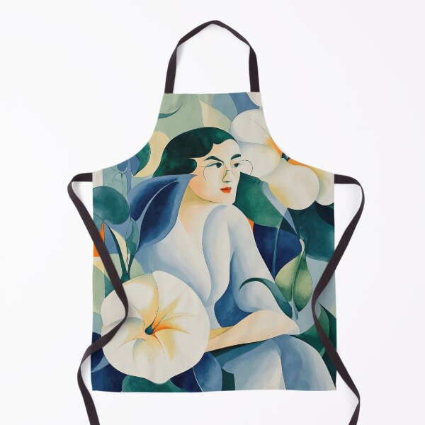 Item preview, Woman with Glasses in Flower Garden After Matisse  designed and sold by Vicky Brago-Mitchell®.