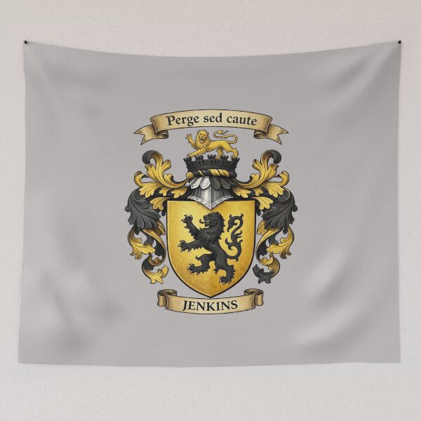 Item preview, The Jenkins Family Coat of Arms designed and sold by BagTown Clans.