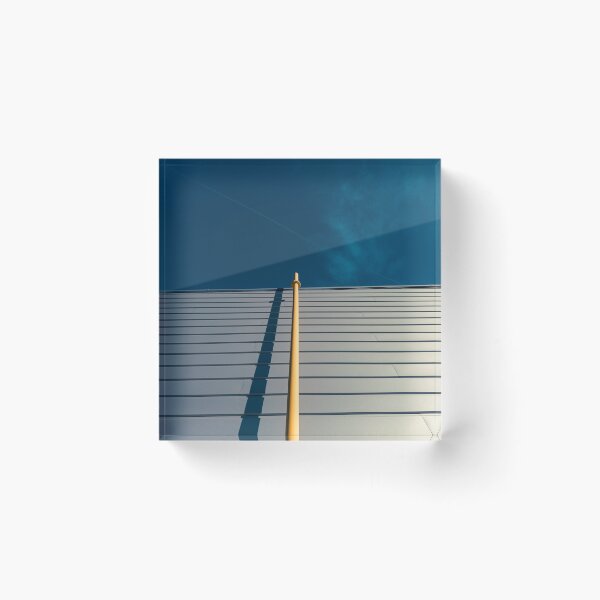 Item preview, Yellow Pole Long Shadow – Deep Blue Sky Minimalist designed and sold by Jon Moffat Photography.