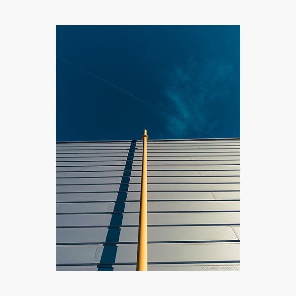 Item preview, Yellow Pole Long Shadow – Deep Blue Sky Minimalist designed and sold by Jon Moffat Photography.