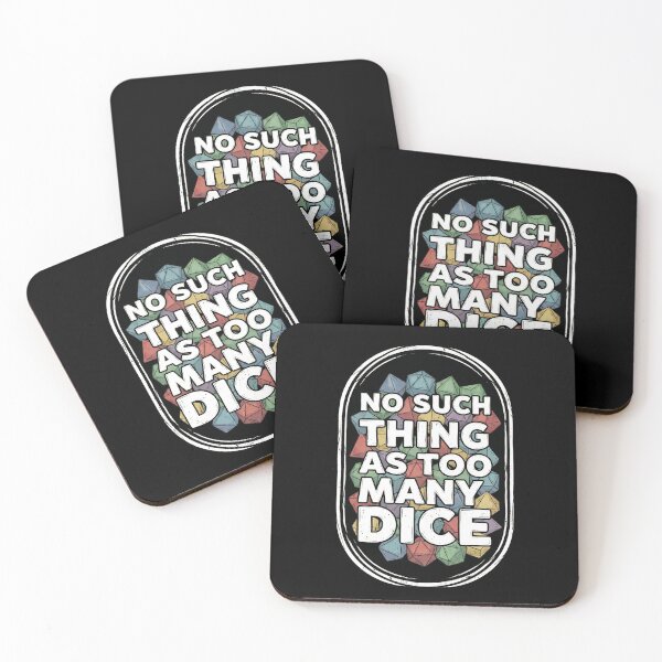 Item preview, No Such Thing As Too Many Dice Badge Design designed and sold by Fenay Designs.
