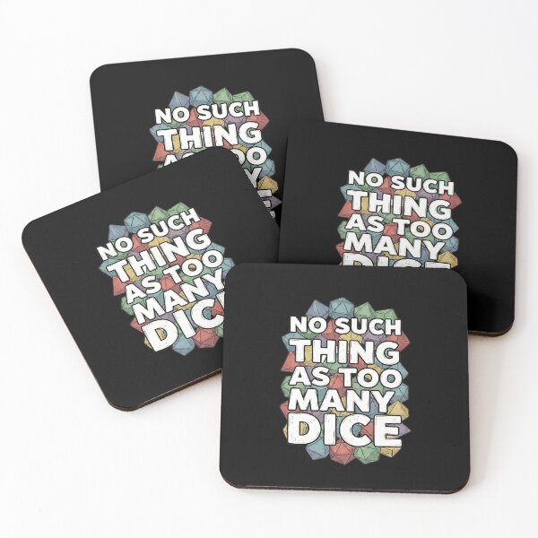 Item preview, No Such Thing As Too Many Dice Funny Gamer Art designed and sold by Fenay Designs.