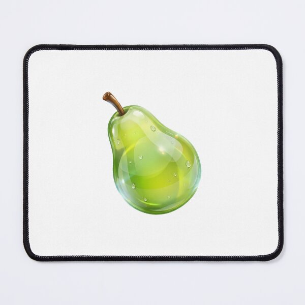 Item preview, Glossy Green Glass Pear Fruit 3D designed and sold by NostalgiaOS.