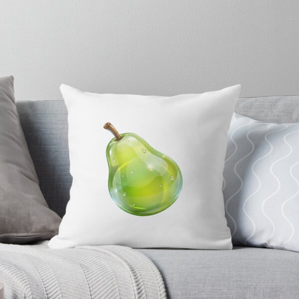 Item preview, Glossy Green Glass Pear Fruit 3D designed and sold by NostalgiaOS.