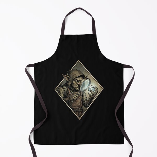 Item preview, Goblin Appraiser Inspecting D20 Gem RPG Art designed and sold by Fenay Designs.