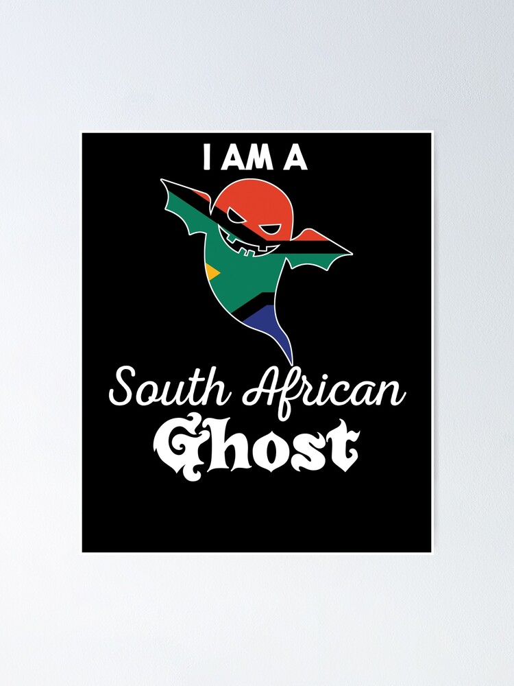 "Ghost South Africa Flag Halloween " Poster for Sale by countryflags