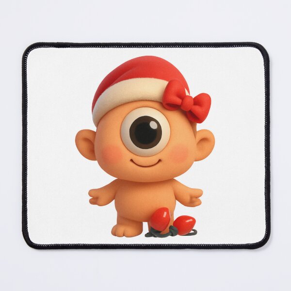 Item preview, Christmas Cyclops Girl designed and sold by Sillytoe.