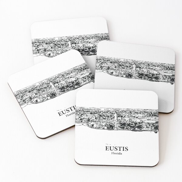 Item preview, Eustis FL - Ink Cityscape Illustration designed and sold by Lakeric Cityscapes.