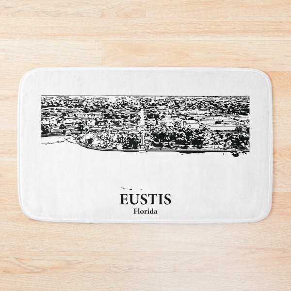 Item preview, Eustis FL - Ink Cityscape Illustration designed and sold by Lakeric Cityscapes.