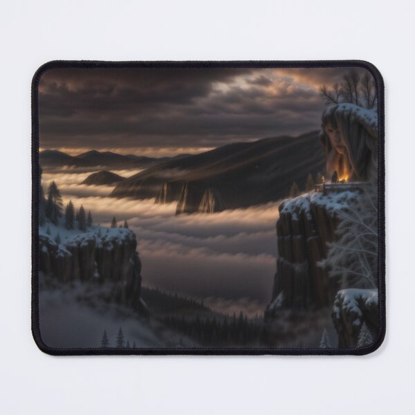 Item preview, Dark Fantasy Landscape with Mountains and Fog designed and sold by OK-Supply.