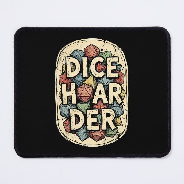 Item preview, Dice Hoarder Badge Retro Style Gamer Graphic designed and sold by Fenay Designs.