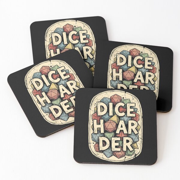 Item preview, Dice Hoarder Badge Retro Style Gamer Graphic designed and sold by Fenay Designs.